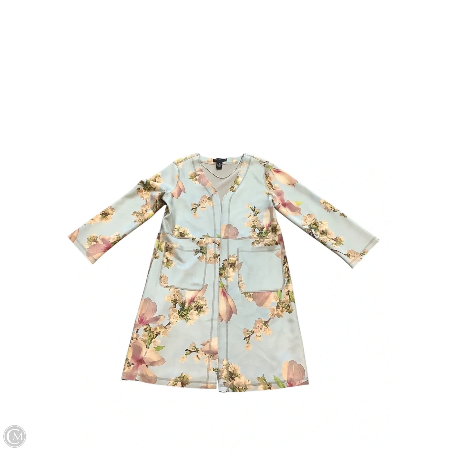 Cardigan By Joan Vass In Floral Print, Size: M