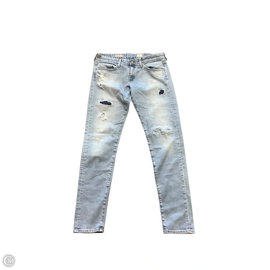 Jeans Straight By Adriano Goldschmied In Blue Denim, Size: 8