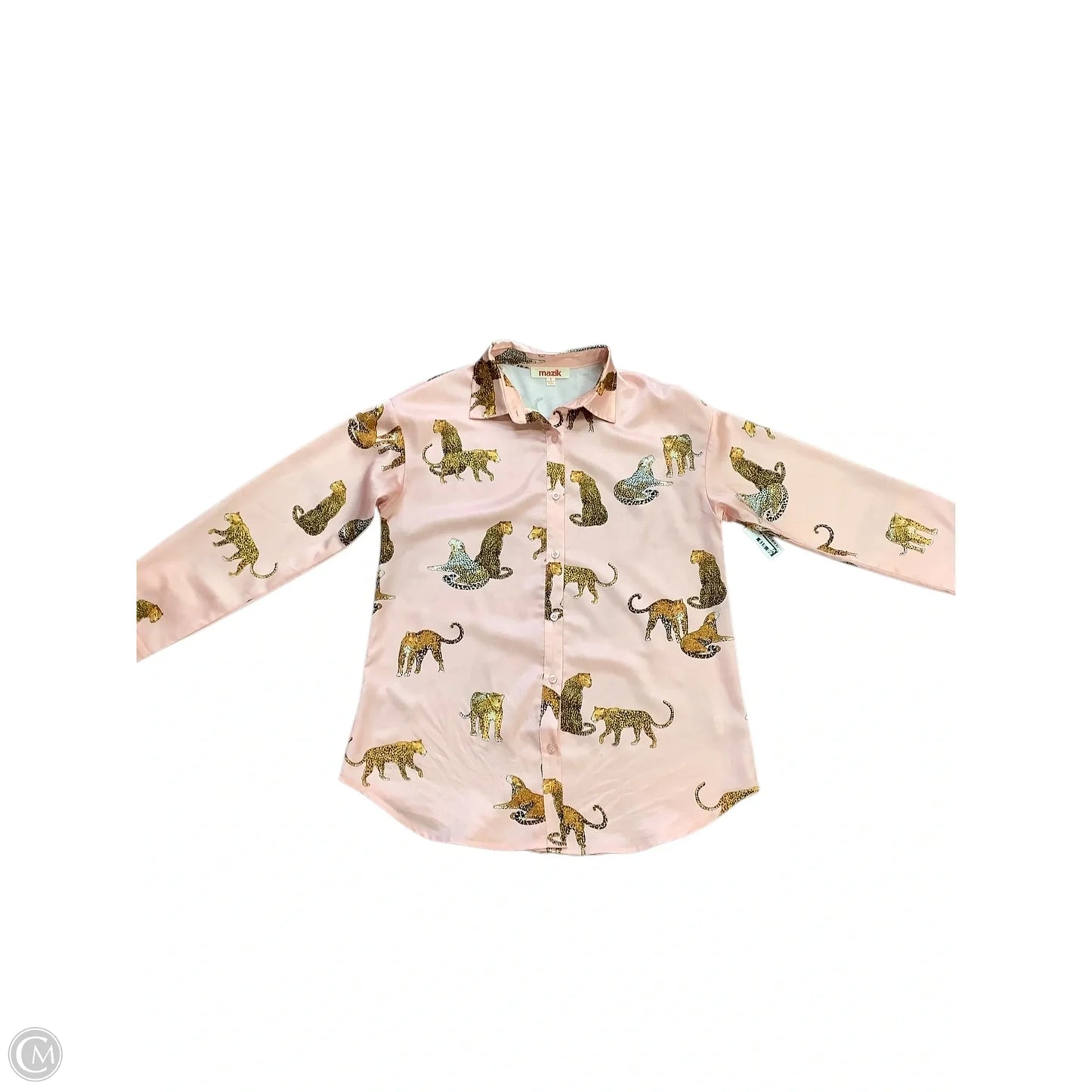 Blouse Long Sleeve By Mazik In Pink, Size: S