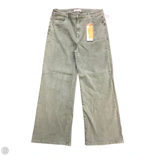 Jeans Wide Leg By Risen In Green, Size: 2x