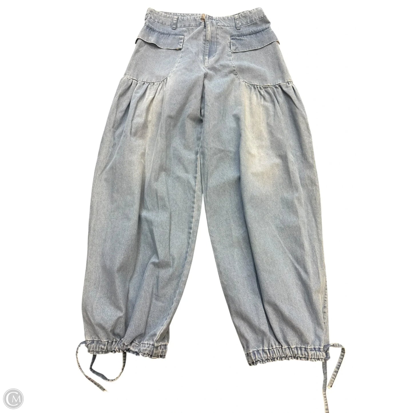 Jeans Wide Leg By Cme In Blue Denim, Size: L
