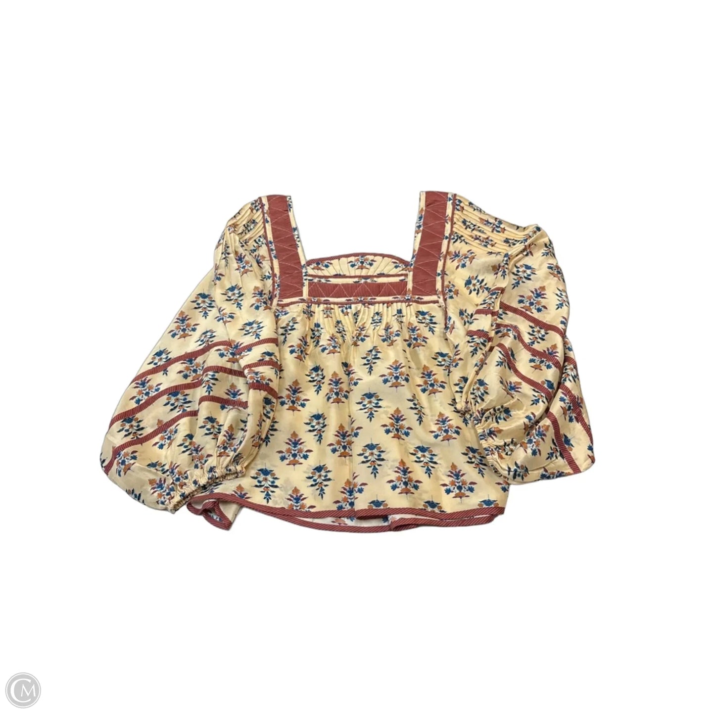 Blouse 3/4 Sleeve By Cmb In Cream, Size: M