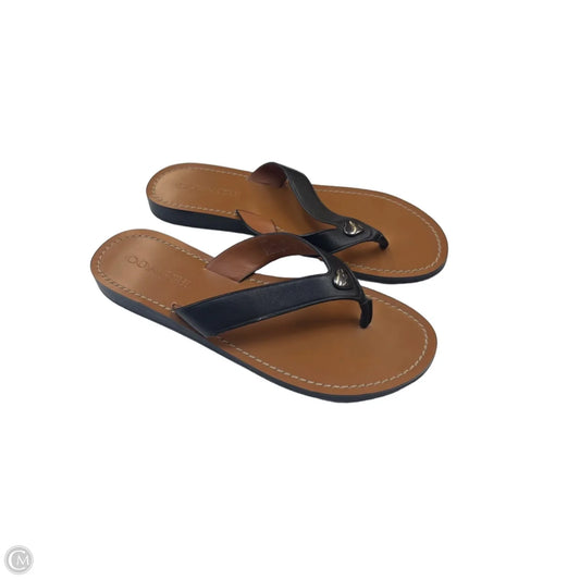 Sandals Designer By Coach In Black, Size: 7.5