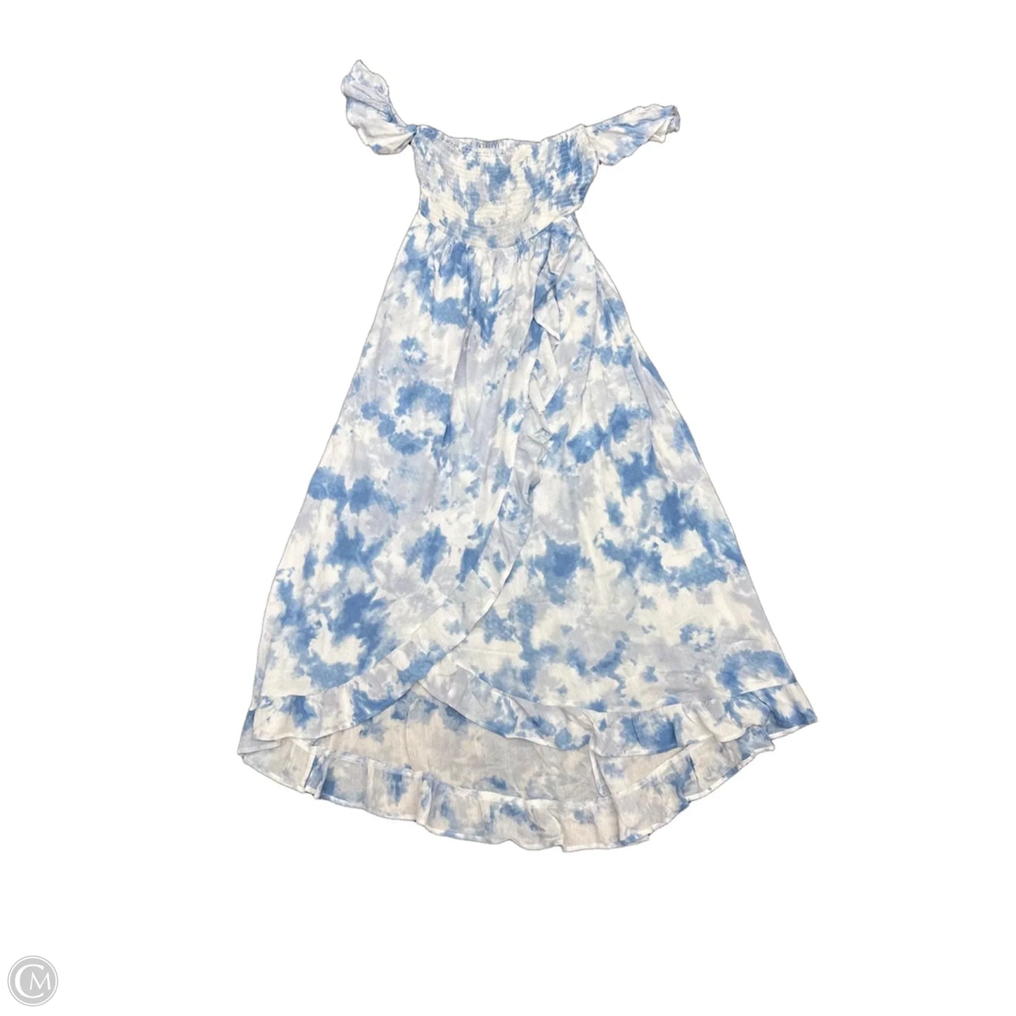 Dress Casual Maxi By Promesa In Blue & White, Size: S