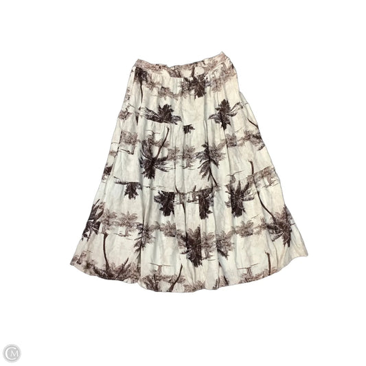 Skirt Maxi By Cal Style In Brown & Cream, Size: Xl