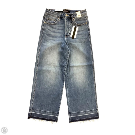Jeans Wide Leg Cropped By Judy Blue In Blue Denim, Size: 4(3/26)