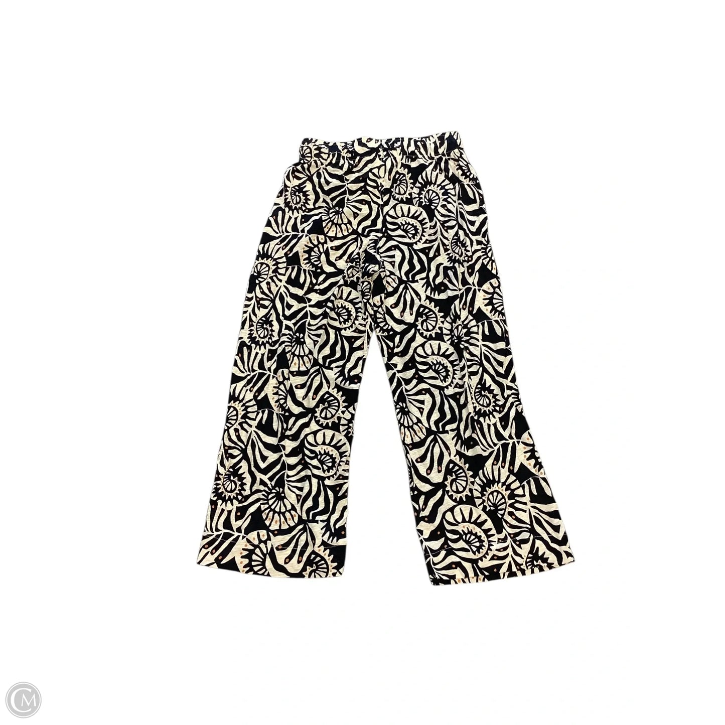 Pants Set 2pc By Nicole Miller In Black & Cream, Size: M