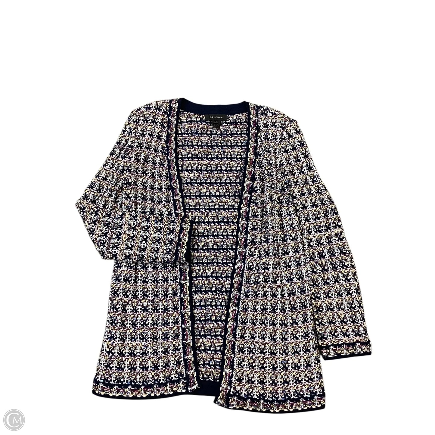 Sweater Cardigan Luxury Designer By St John Collection In Multi-colored, Size: 8