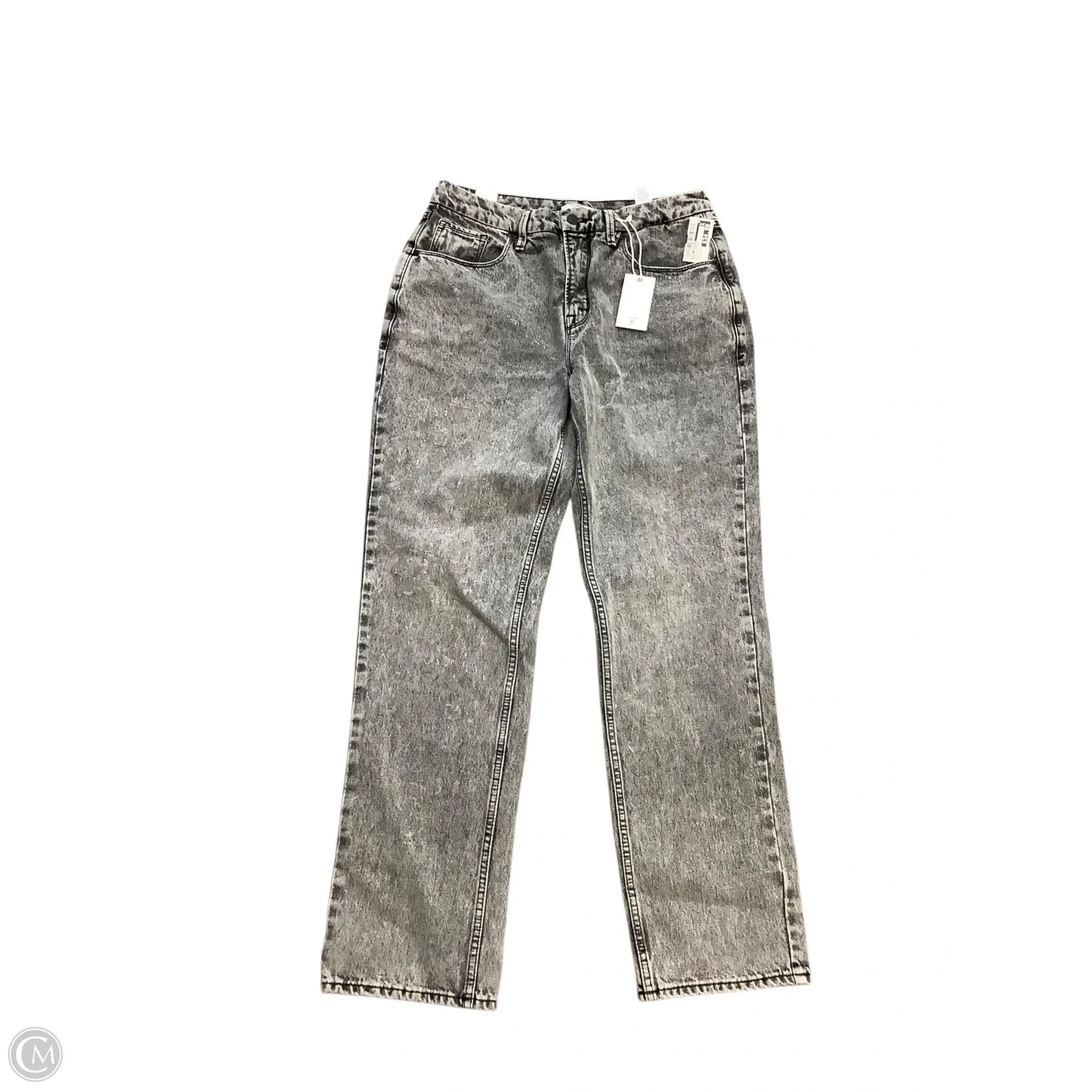 Jeans Straight By Good American In Black Denim, Size: 14