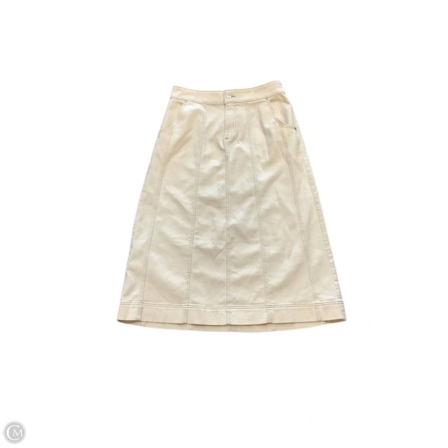 Skirt Maxi By Chicos In Cream, Size: 8