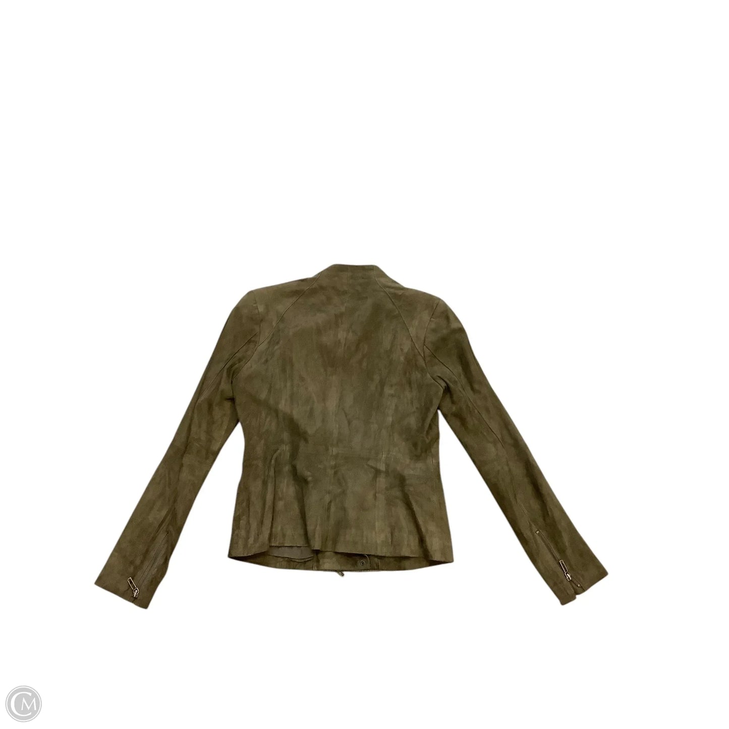 Jacket Leather By Vince In Green, Size: M