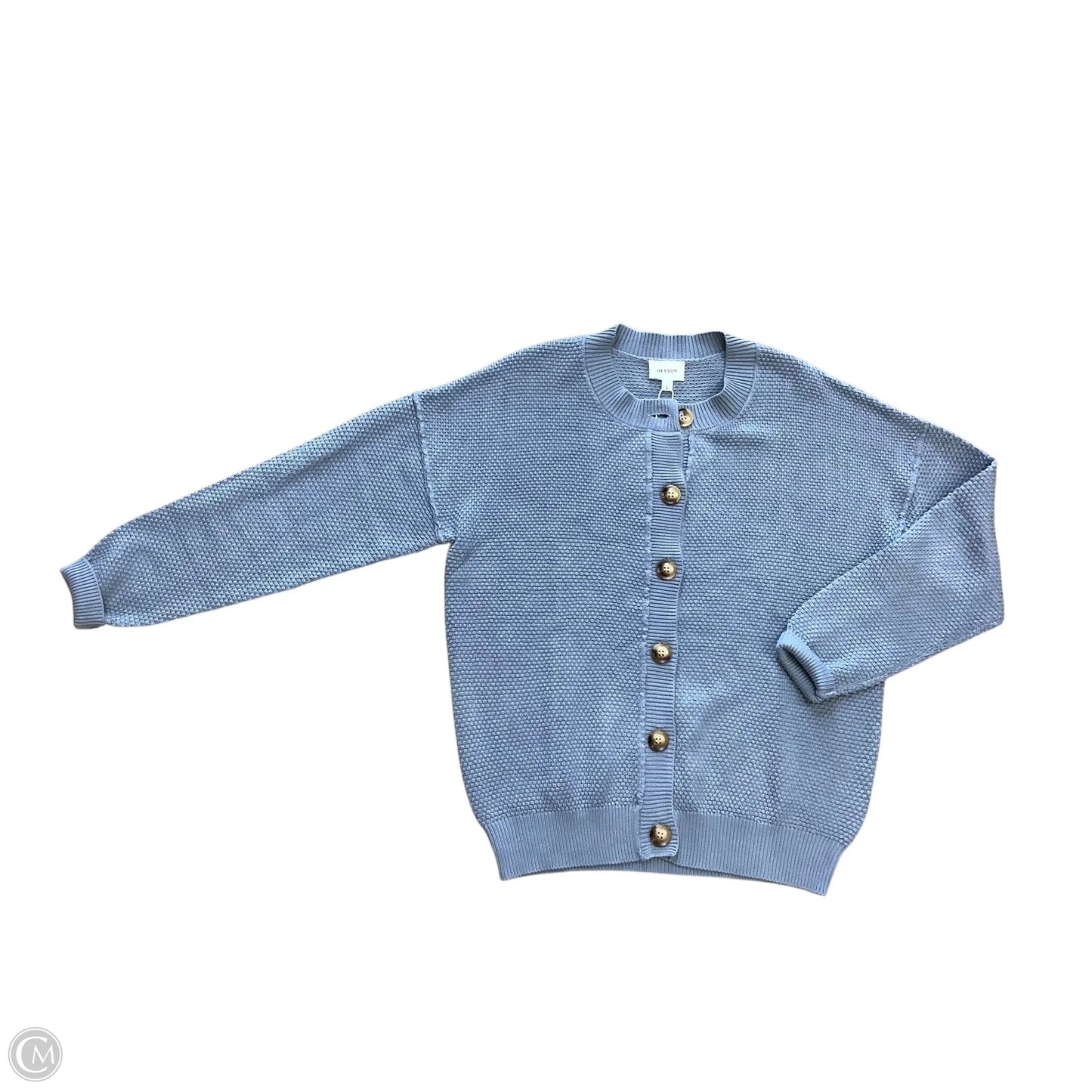 Sweater Cardigan By Clothes Mentor In Blue, Size: L