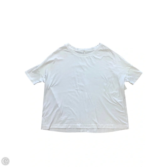 Athletic Top Short Sleeve By Lululemon In White, Size: L