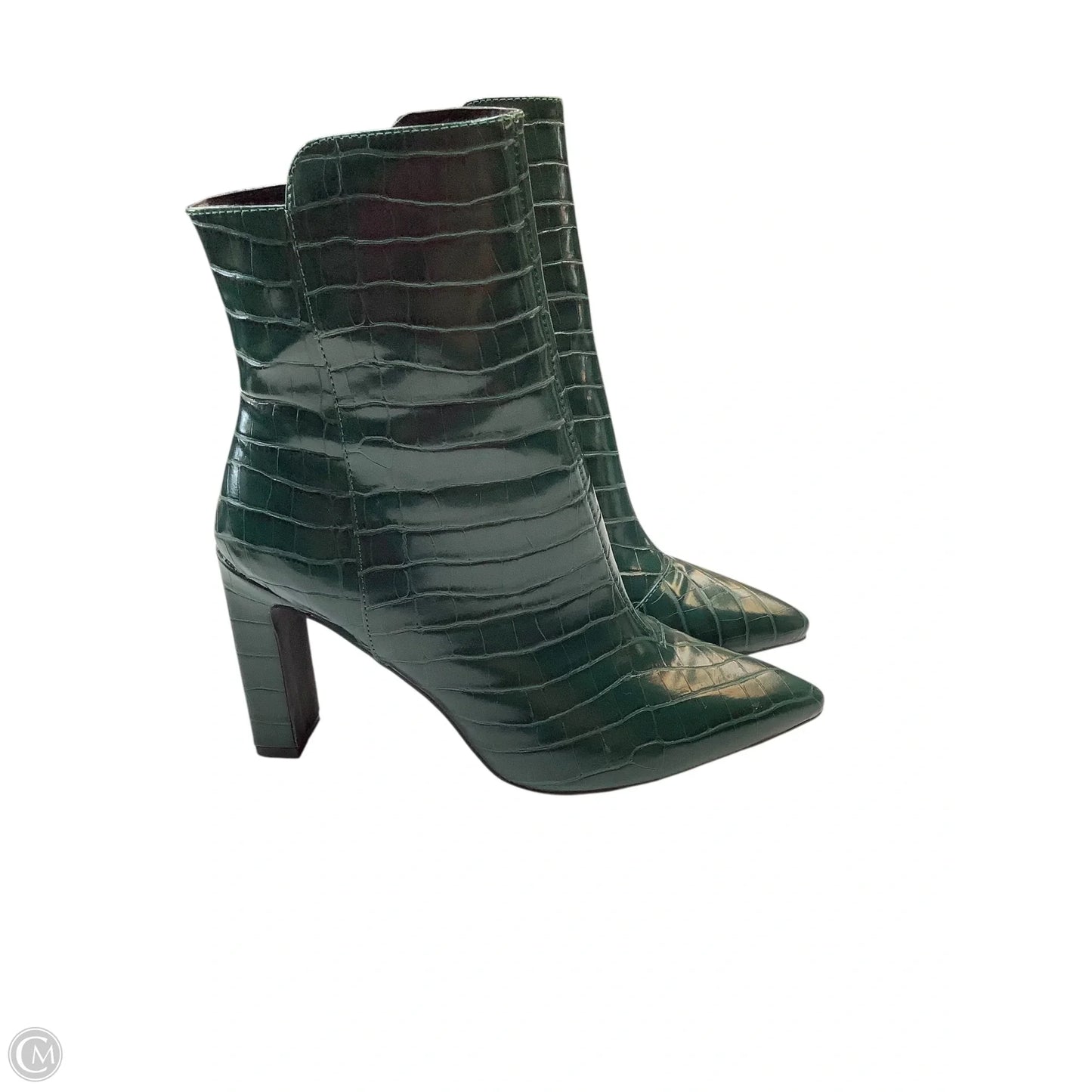 Boots Ankle Heels By Clothes Mentor In Green, Size: 10