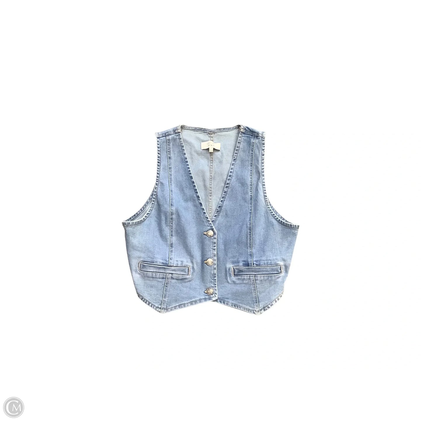 Vest Other By Love Tree In Blue Denim, Size: L