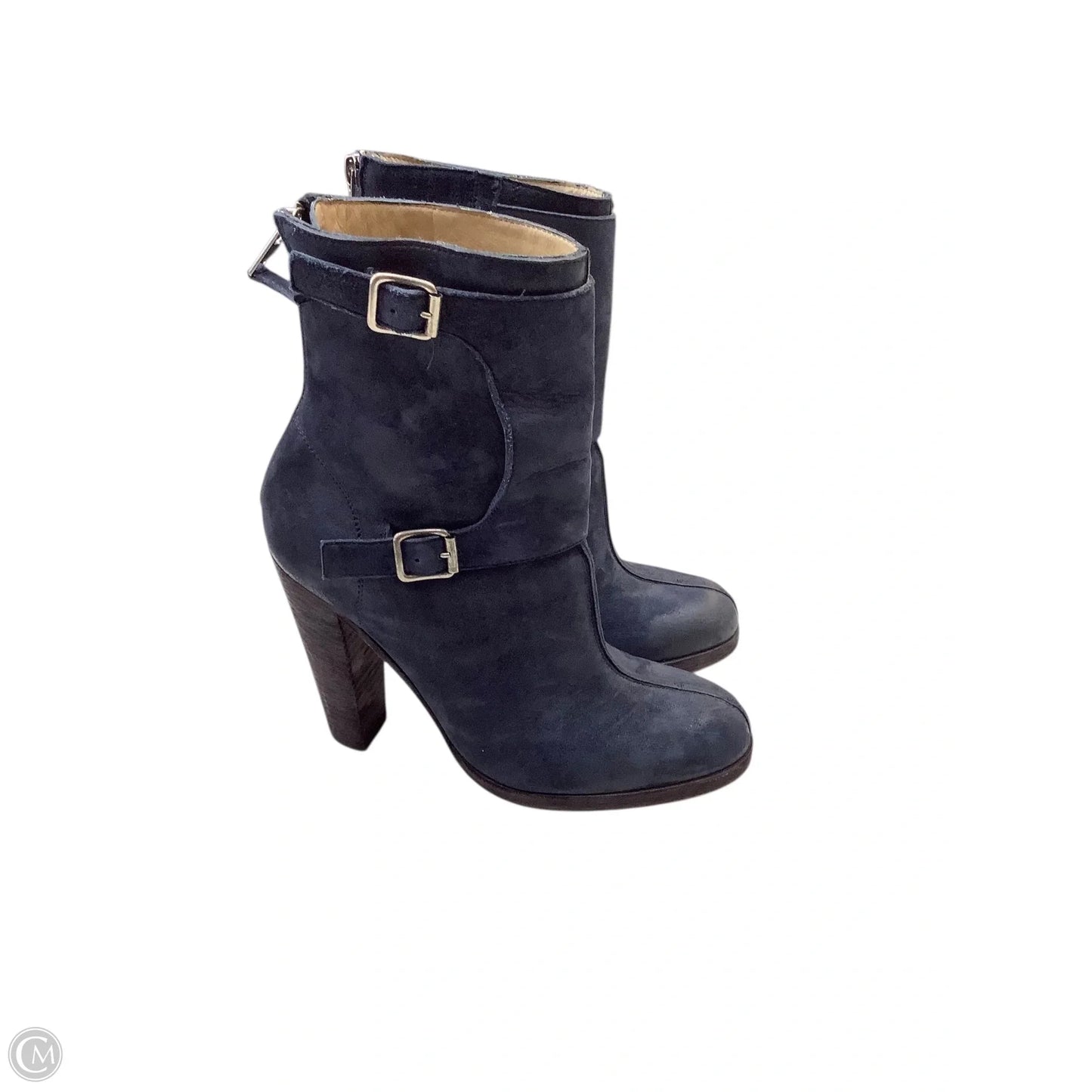 Boots Ankle Heels By Cmb In Blue, Size: 8
