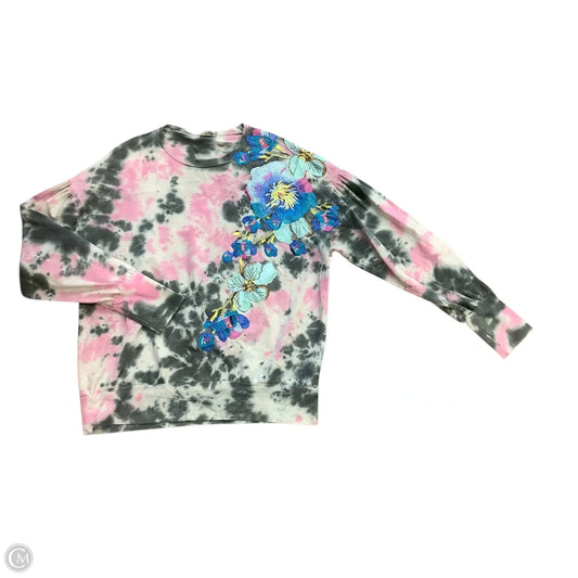 Sweatshirt Collar By Cmb In Tie Dye Print, Size: S