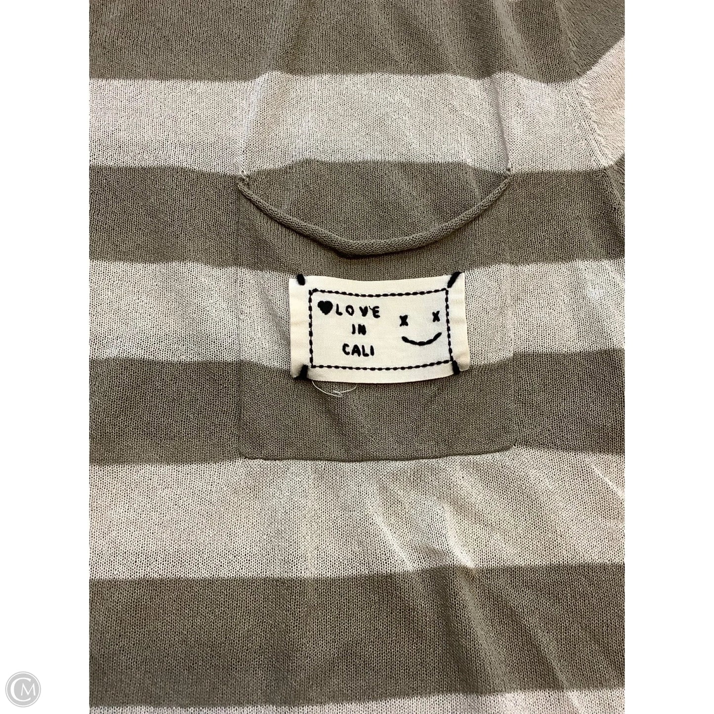 Top Short Sleeve By Pol In Green tan, Size: L