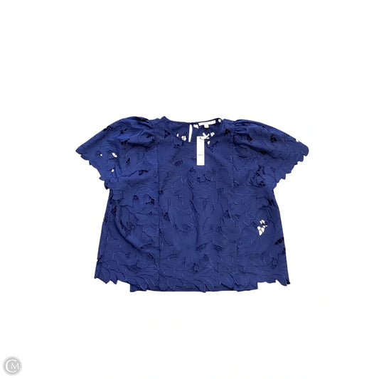 Blouse Short Sleeve By Chicos In Blue, Size: 16