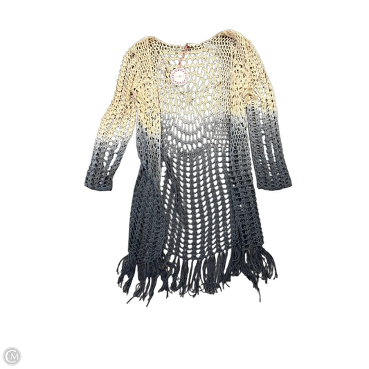 Cardigan By Umgee In Blue & Cream, Size: L