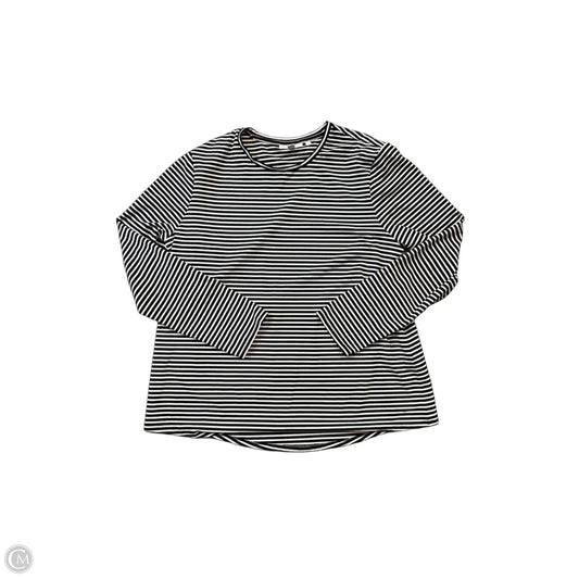 Top Long Sleeve By Chicos In Black & White, Size: L