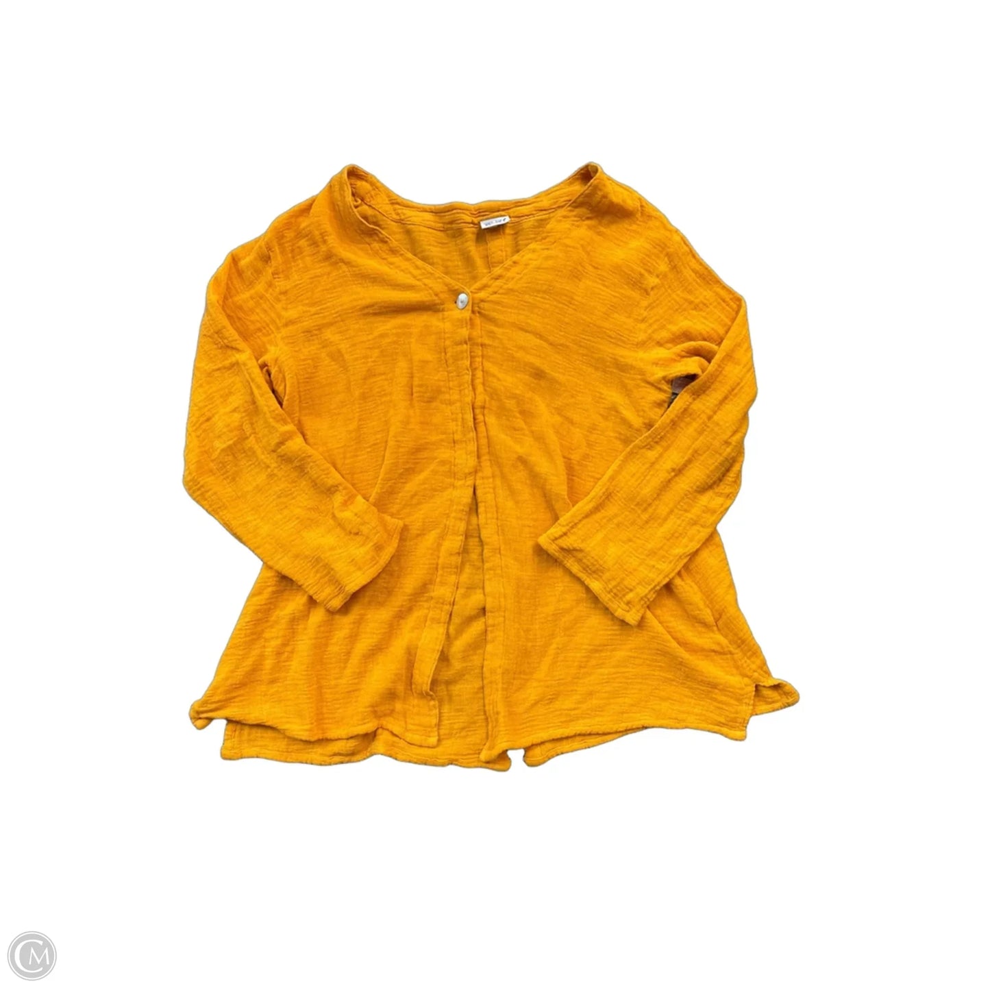 Top Long Sleeve By Oh My Gauze In Orange, Size: L