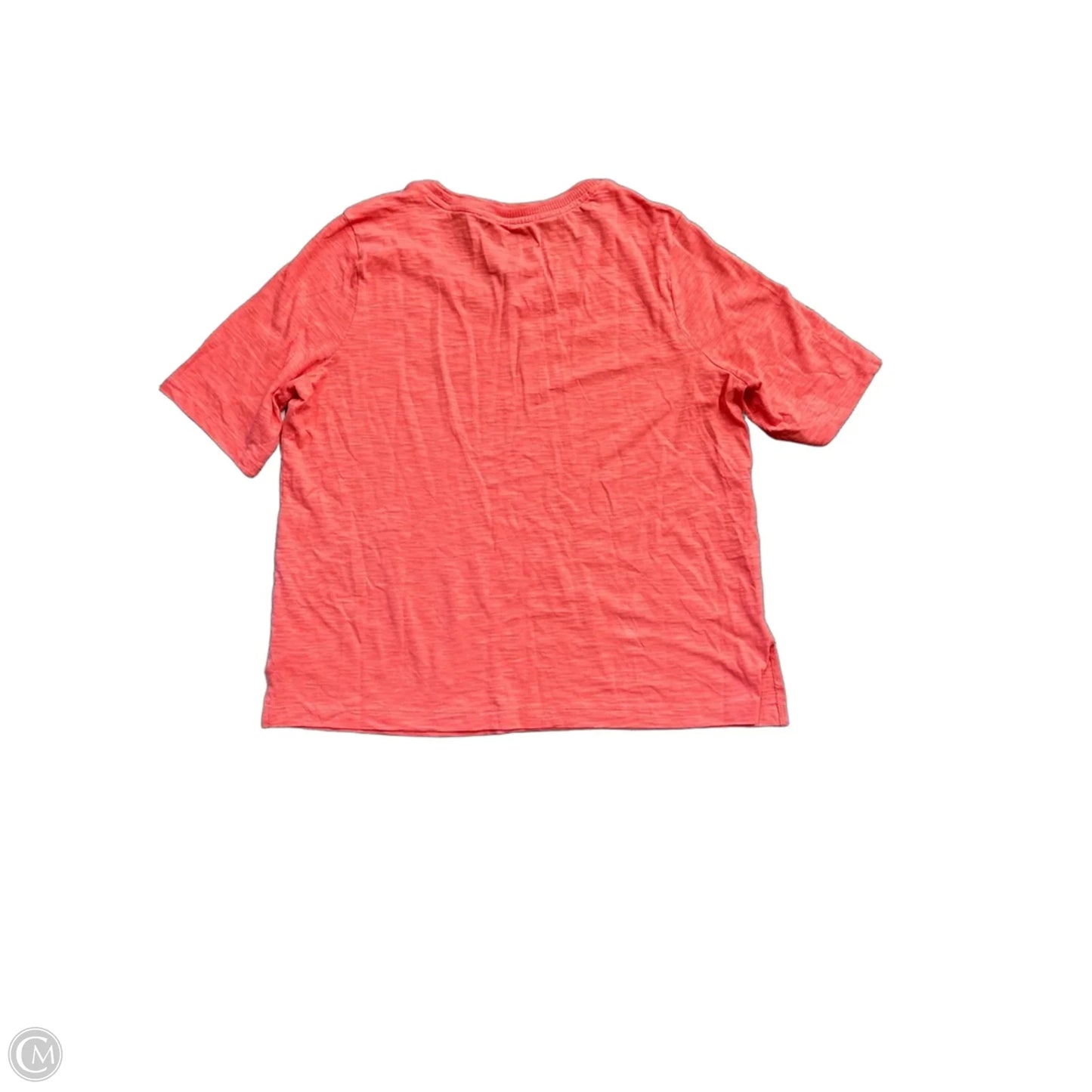 Top Short Sleeve By Chicos In Peach, Size: L