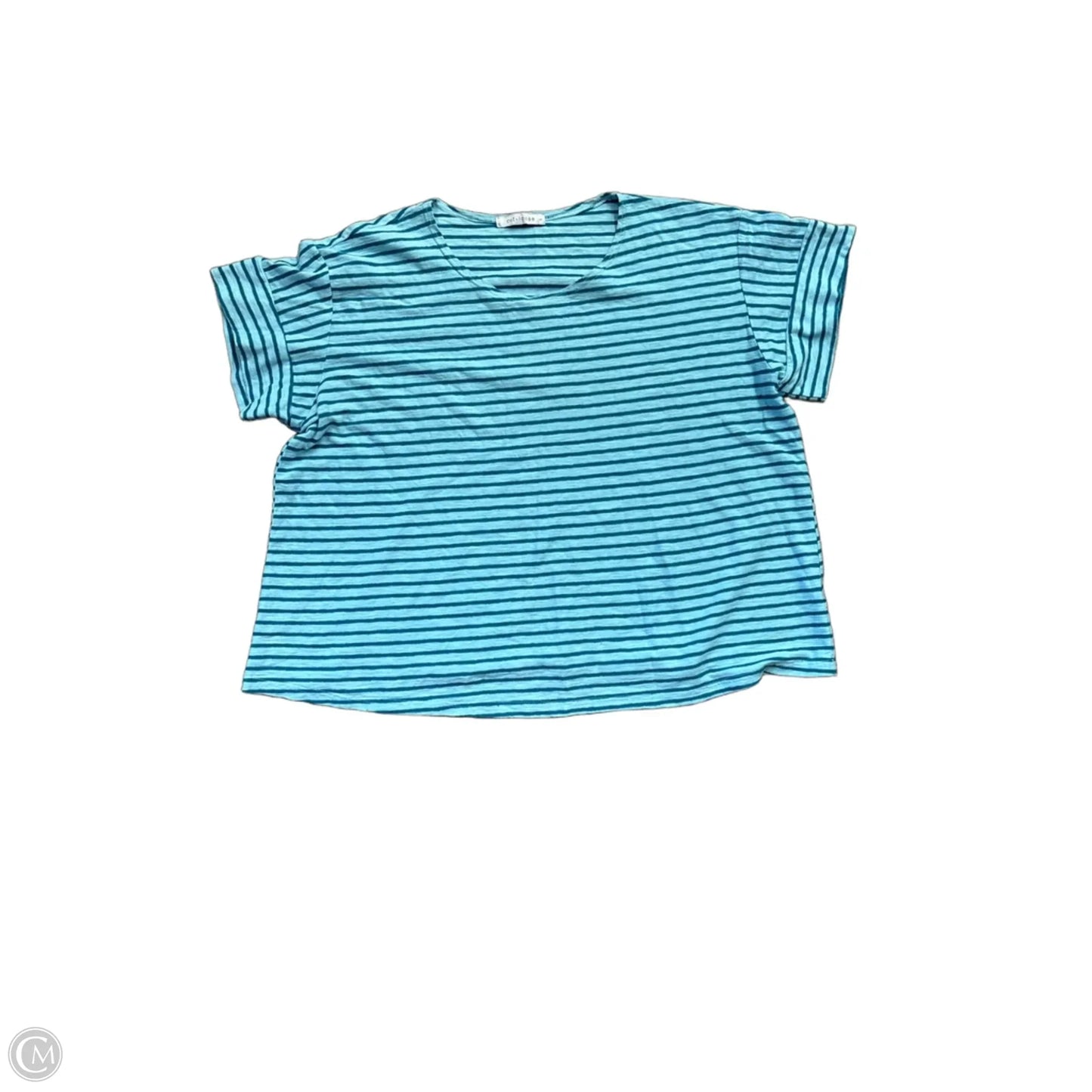 Top Short Sleeve Basic By Cut Loose In Blue, Size: L
