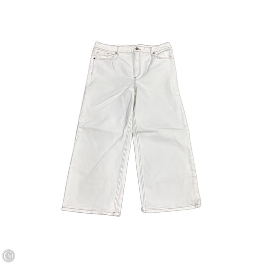 Jeans Wide Leg By Loft In Cream, Size: 14