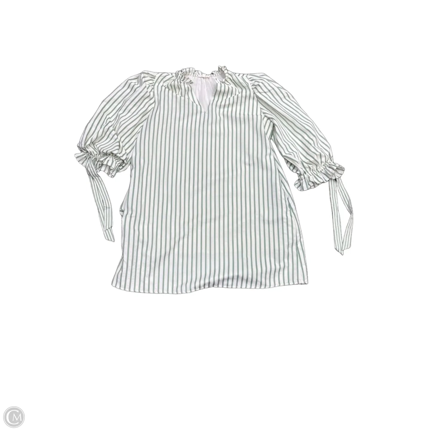 Dress Casual Short By Entro In Green & White, Size: Xl