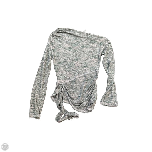Top Long Sleeve By Free People In Green & Grey, Size: S