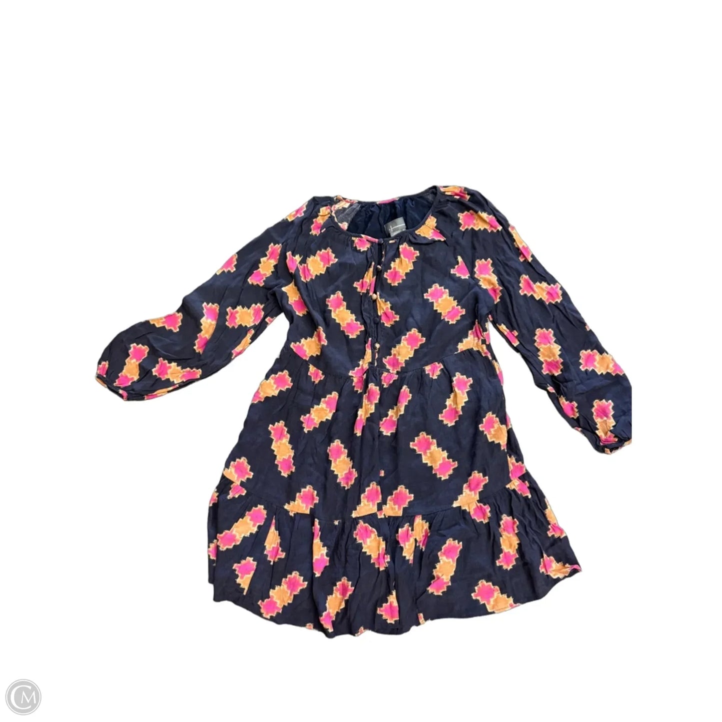 Dress Casual Midi By Anthropologie In Blue & Pink, Size: M