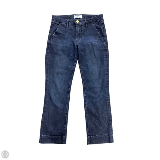Jeans Straight By Frame In Blue Denim, Size: 0(24)