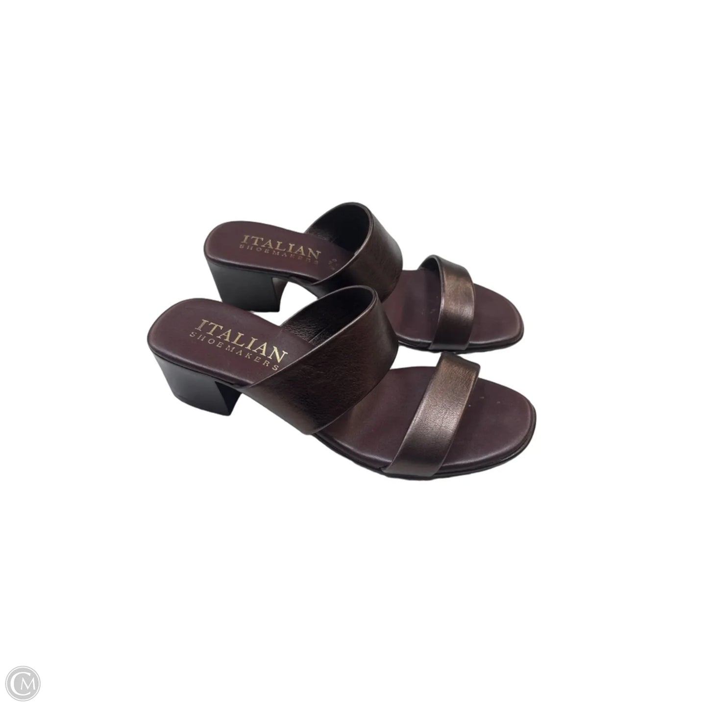 Sandals Heels Kitten By Italian Shoemakers In Brown, Size: 7