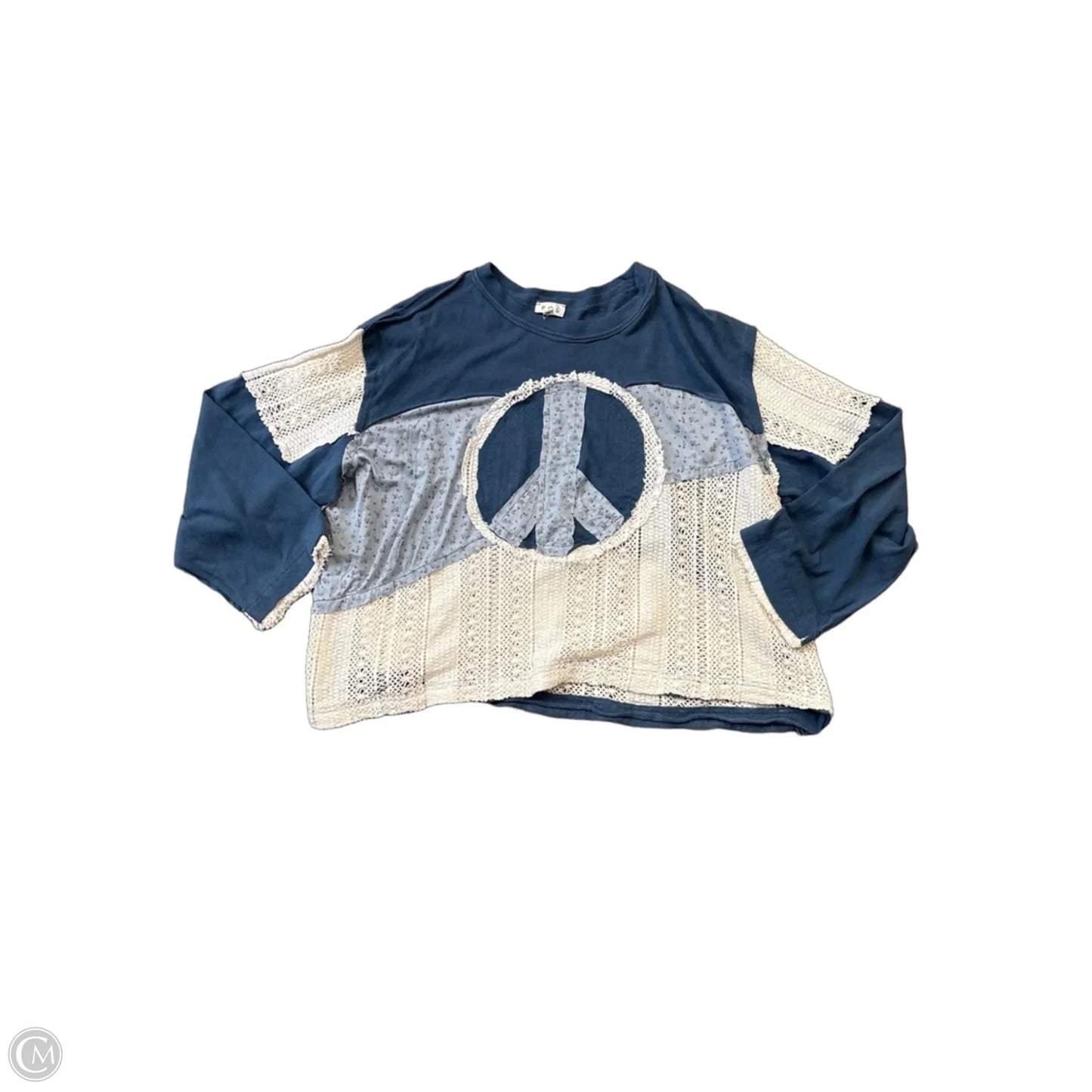 Top Long Sleeve By Pol In Blue, Size: L