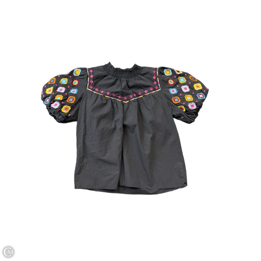 Top Short Sleeve By Clothes Mentor In Black, Size: L