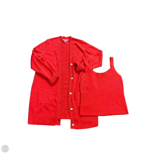 Cardigan Designer By Lilly Pulitzer In Red, Size: L