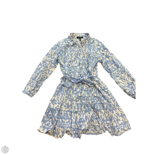 Dress Casual Midi By Ellen Tracy In Blue & White, Size: L