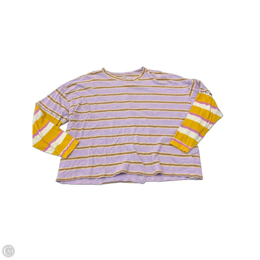 Top Long Sleeve By We The Free In Purple & Yellow, Size: L