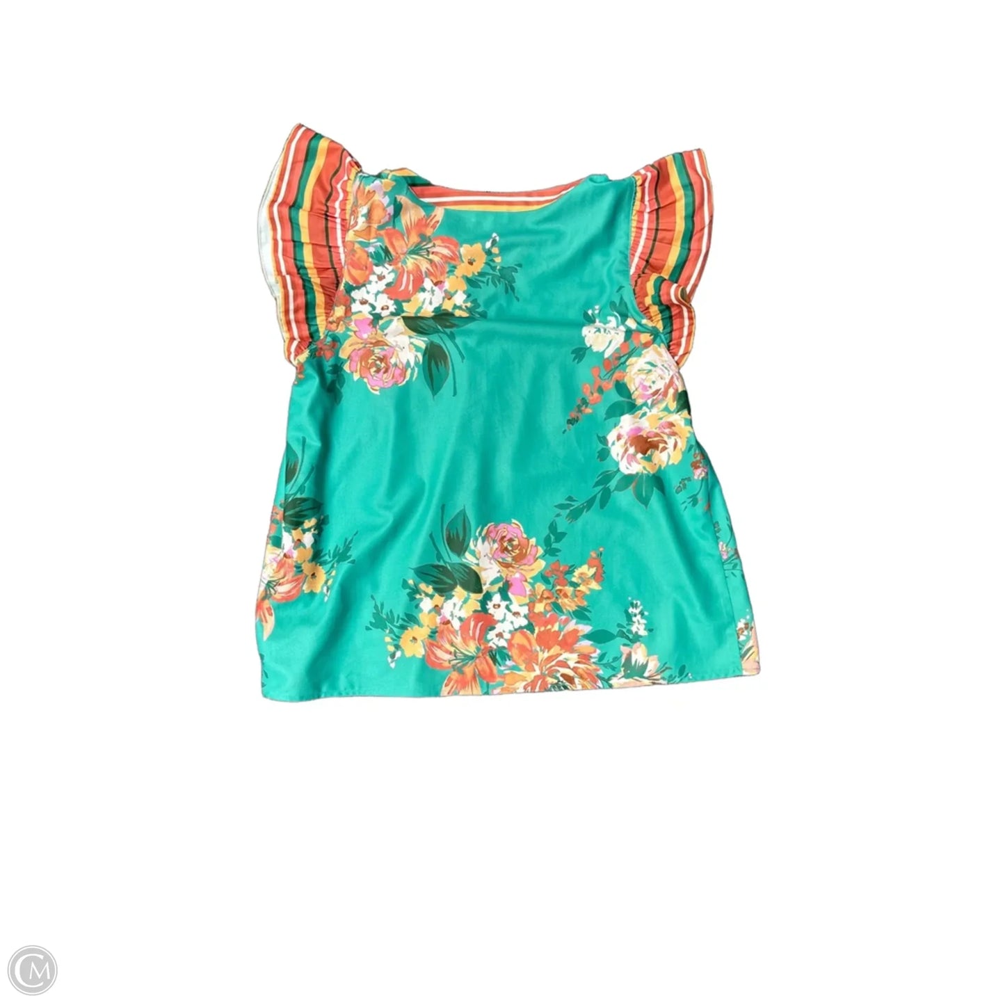 Top Sleeveless By Oddi In Green, Size: L