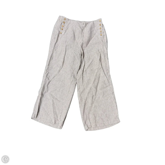 Pants Linen By J. Jill In Tan & White, Size: S