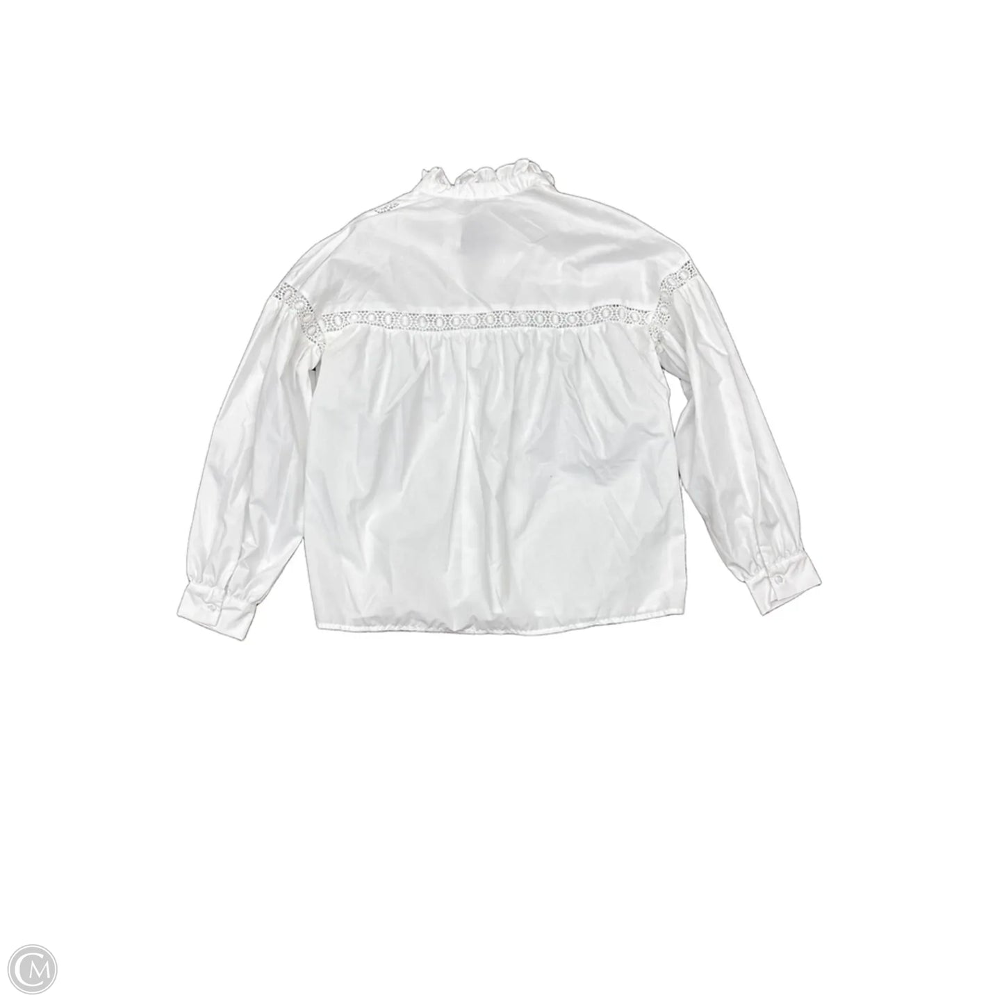 Top Long Sleeve By Calligraphie In White, Size: M