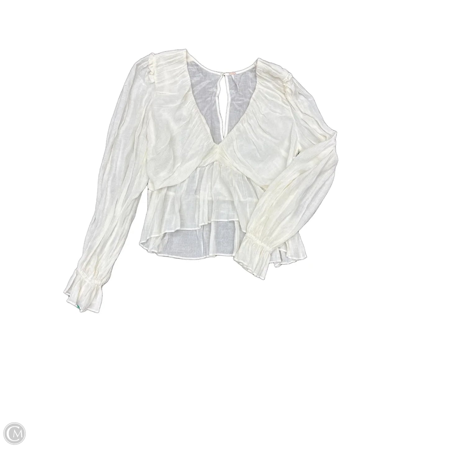 Top Long Sleeve By Free People In White, Size: S