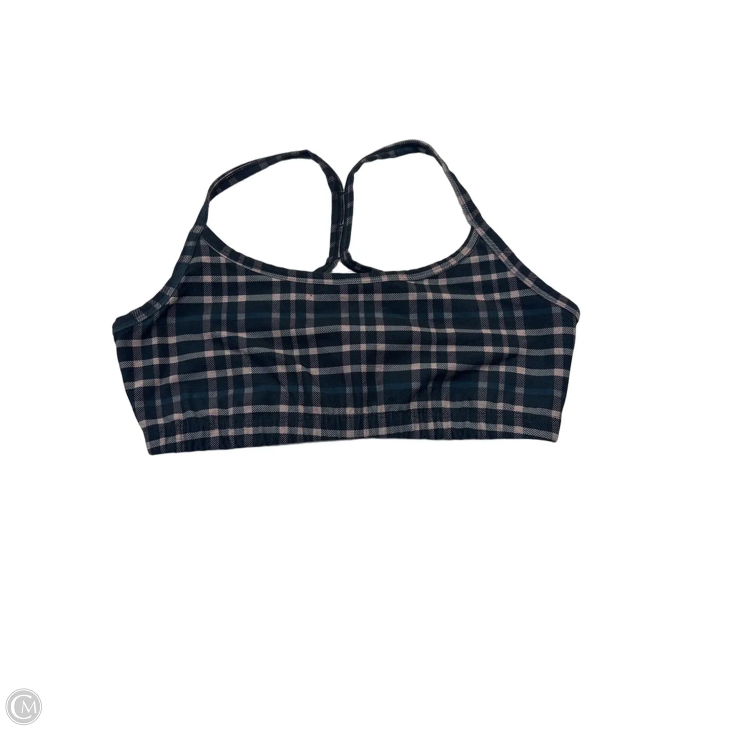 Athletic Bra By Beyond Yoga In Plaid Pattern, Size: L