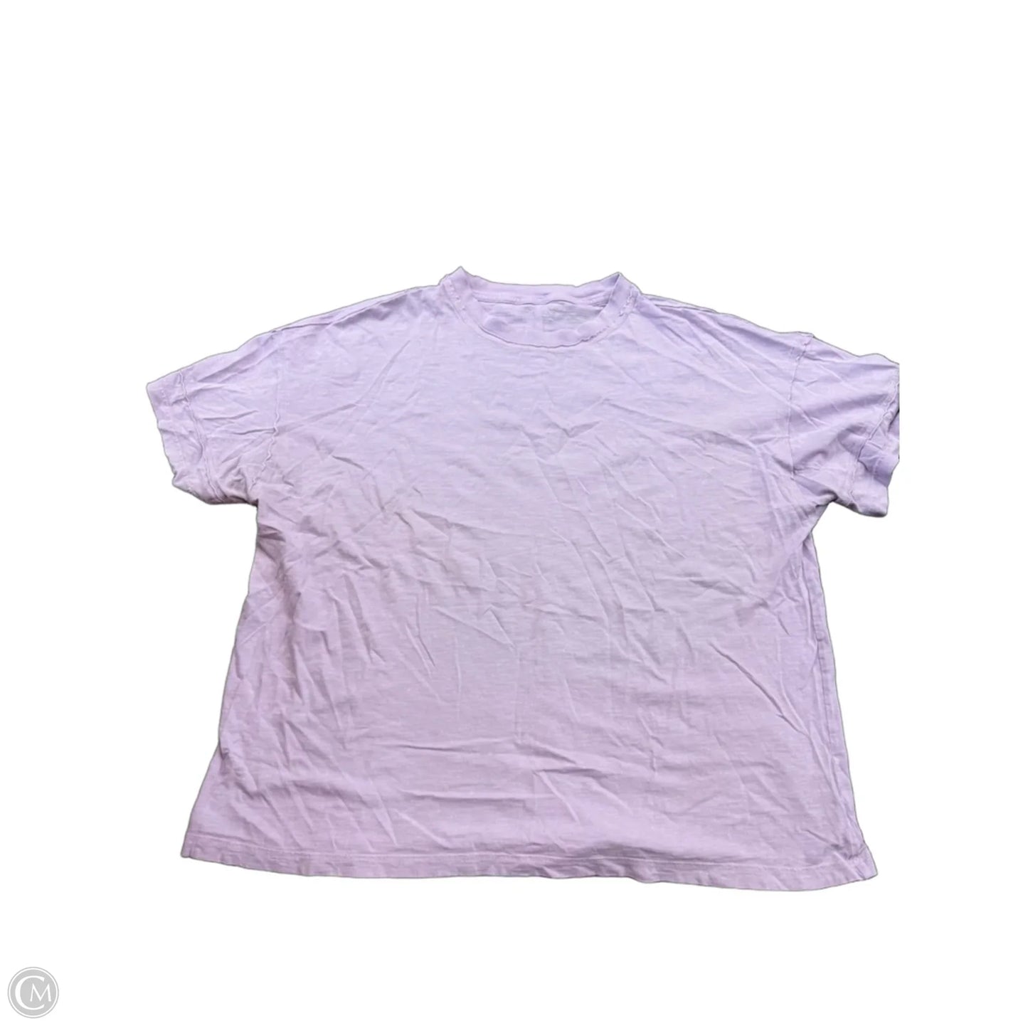 Top Short Sleeve By Aerie In Purple, Size: L