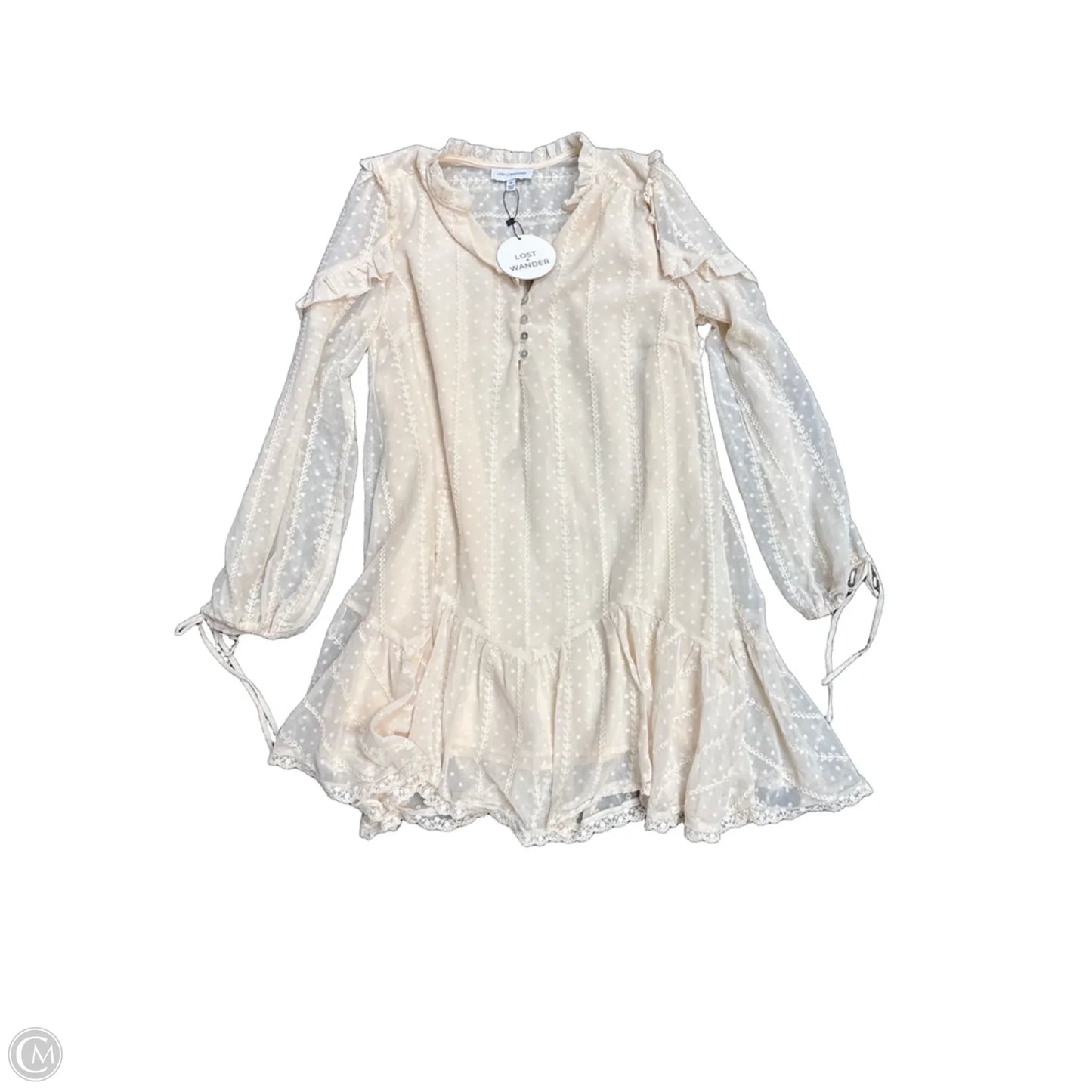 Dress Casual Short By Clothes Mentor In Cream, Size: Xs
