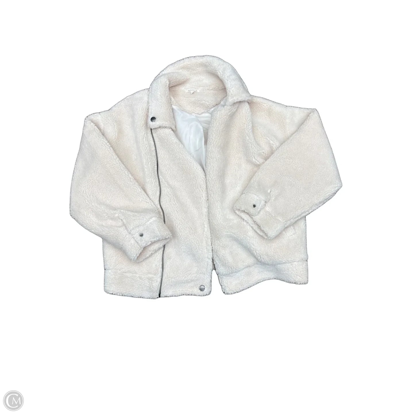 Coat Faux Fur & Sherpa By Baevely In Cream, Size: L