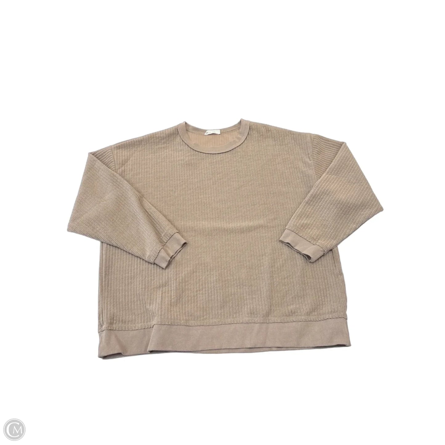 Sweatshirt Crewneck By New In In Tan, Size: 1x