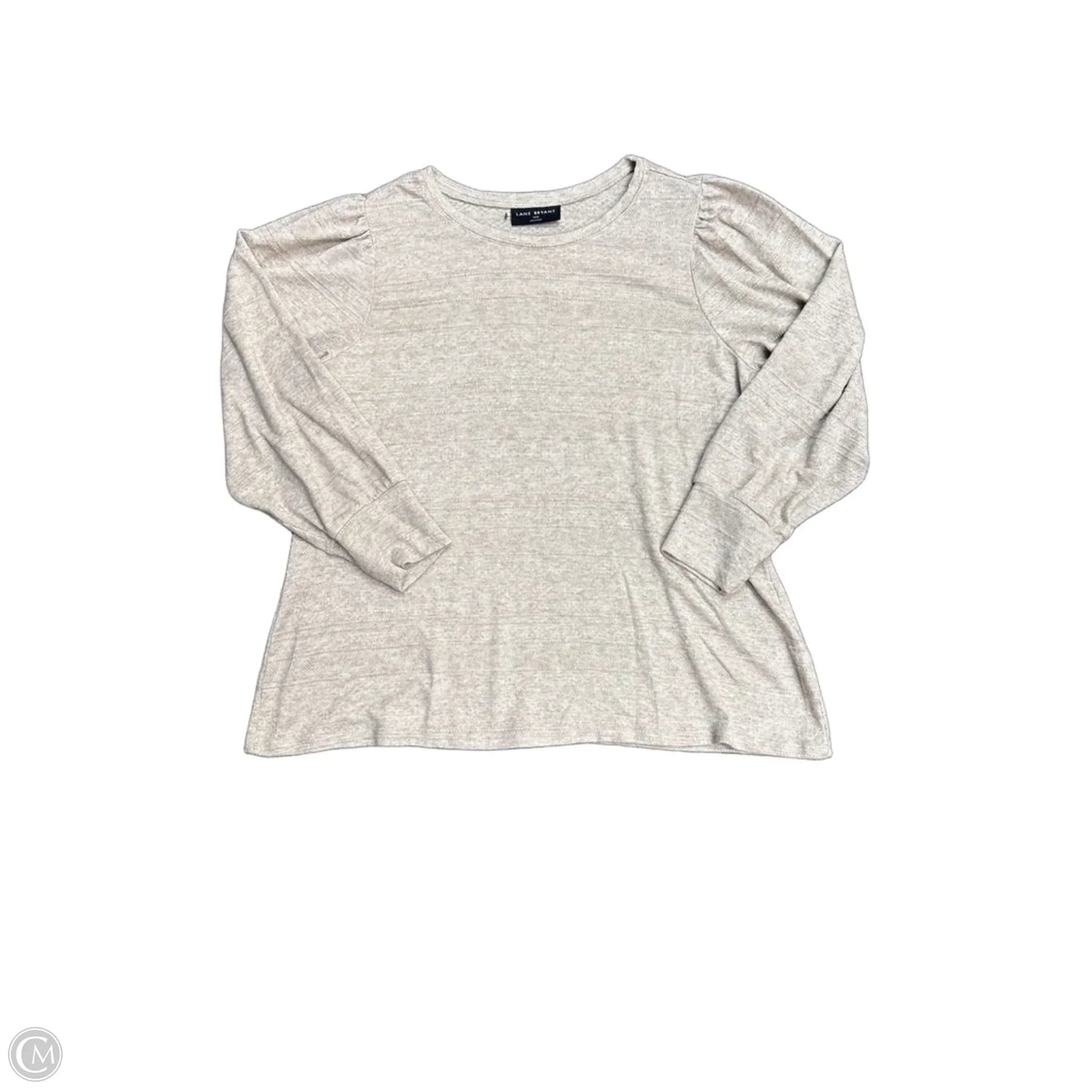 Top Long Sleeve By Lane Bryant In Beige, Size: Xl