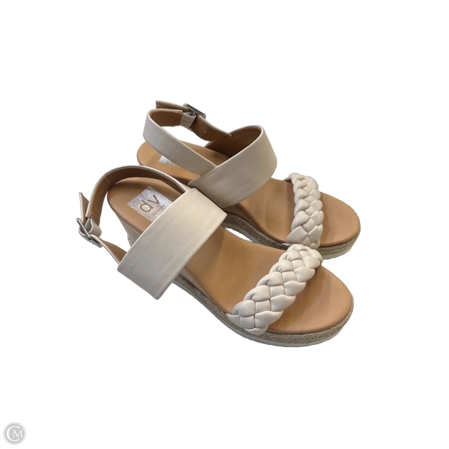 Sandals Heels Wedge By Dv In White, Size: 7.5